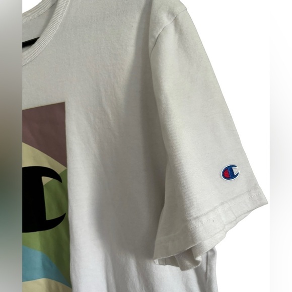 Champion Vintage Graphic T-Shirt Size Large Sewn In Neck Tag Clean Short Sleeve - Picture 8 of 8